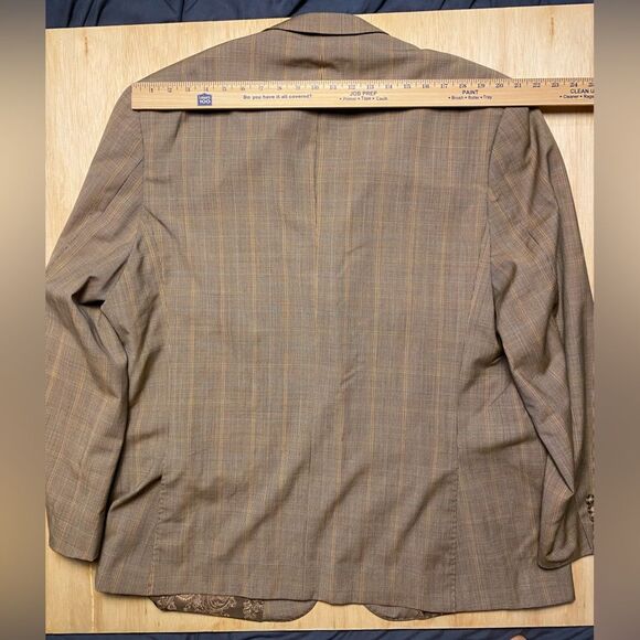 Luciano Carreli Plaid Super 150’s Wool Sport Coat Blazer 50L - Picture 14 of 15